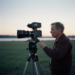 photoreal documentary style cinematography from a 1 9 6 9 national film board of canada film shot on eastman 7 2 5 4 1 6 mm film with a angenieux 1 2 - 1 2 0 lens at magic hour