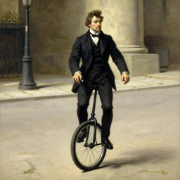 tom waits on a unicycle by gustave dore