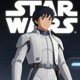 Star Wars Sci fi anime concept art screenshot by Studio Ghibli, semi realistic anime illustration, modern anime, art by Doug Chiang, trending on Pixiv, cinematic, 4K