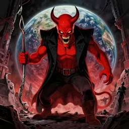 evil ai taking over the world in the style of craig mullins