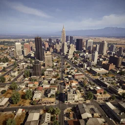 a view from wide angle on new vegas city from fallout : new vegas game,