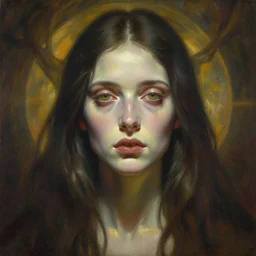 a singular portrait of madness as a person ,by roberto ferri, by austin osman spare, by wayne barlowe, detailed painting, mystical, occult
