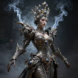 queen of smoke, 4 k, intricate, jaw dropping, gorgeous, surreal, octane render