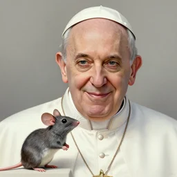 portrait of pope francis as a mouse by dave gibbons, highly detailed illustration, masterpiece, matte painting, rossdraws, ilvya kuvshinov, beautiful colors