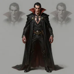 a detailed full body portrait of a vampire, by greg rutkowski and justin gerard, digital art, monstrous, realistic painting, very detailed, fantasy, dnd, character design, trending on artstation