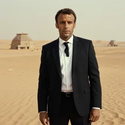 African Emmanuel Macron living in the Sahara in American Psycho (1999)