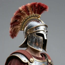 close up of roman centurion helmet plume highly detailed octane render, blender, cgsociety, maya, unreal engine