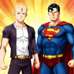 photo of saitama vs superman