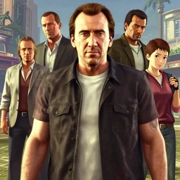 highly detailed portrait, nicolas cage, in gta v, stephen bliss, unreal engine, fantasy art by greg rutkowski, loish, rhads, ferdinand knab, makoto shinkai and lois van baarle, ilya kuvshinov, rossdraws, tom bagshaw, global illumination, radiant light, detailed and intricate environment