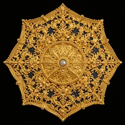 french rococo golden mandala