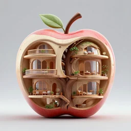 apple shaped neofuturistic treehouse, concept art, intricate, highly detailed 8 k, smooth, sharp focus, handsome and aesthetic shape of face and body, artgerm, artstation, art by zexi guo and nira and junpei suzuki and gharliera and rinotuna