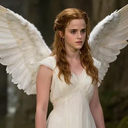 still of emma watson as an angel in the lord of the rings ( 2 0 0 3 )