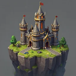 team fortress 2 concept art of a citadel on a cliff