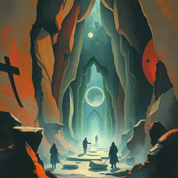 the portal to the netherworld. highly detailed digital painting, watercolor, soviet realism, engraving, artstation, concept art, smooth, sharp focus, vivid grunge, manga illustration, unreal engine 5, 8, abstract by bilibin and kilian eng and hilma af klint and malevich and lissitzky