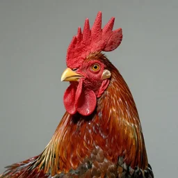 scifi portrait of A rooster that looks like David bowie by Robert McGinnis, pulp comic style, circa 1958, photorealism