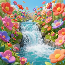 psychodelic colorful CGI flowers, flume, artwork by Jonathan Zawada