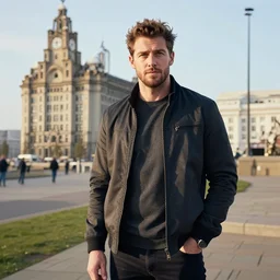“Andrew Tate standing outside Bootle Strand in Liverpool, photorealism, 8k, intricate details”