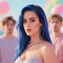 katy perry by sylvain sarrailh, rhads, ferdinand knab,, trending on artstation, cinematic light, pastel colors, volumetric shading, high radiosity dull skin,, global illumination, radiant light, soft light, soft color dodge, subsurface scattering, candy landy background, bokeh