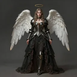 concept art, angel knight girl, gothic dress. by artstation trending, by joseph mallord william turner, luis royo, konstantin razumov, cinematic lighting, highly detailed