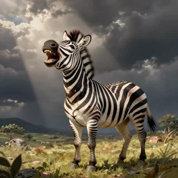 laughing zebra. art by carl barks