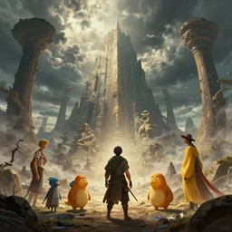 Ancient Lemuria, by Tooth Wu and wlop and beeple. a highly detailed epic cinematic concept art CG render digital painting artwork scene. By Greg Rutkowski, Ilya Kuvshinov, WLOP, Stanley Artgerm Lau, Ruan Jia and Fenghua Zhong, trending on ArtStation, made in Maya, Blender and Photoshop, octane render, excellent composition, cinematic esoteric atmosphere, dynamic dramatic cinematic lighting