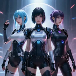 cyber sisters of Moriae, 8k resolution