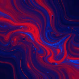 Abstract 4K wallpaper of red and blue neon fluid