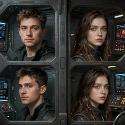 a hyper detailed octane render concept art by xision wu, kerem beyit, sandara tang portrait of cyberpunk panel control spaceship room, dim lighting, detailed portraits, unreal engine 5, highly rendered, digital painting, hyper realistic, photorealistic, artstation, concept art, smooth, sharp focus perfect horizontal, symmetry illustration, detailed and intricate environment artstation hq