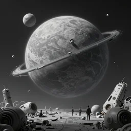 a distant planet of beauty and not the opposite grey, damaged technology scattered around, hyper detailed, digital art, trending in artstation, cinematic lighting, studio quality, smooth render, unreal engine 5 rendered, octane rendered, art style by kurzgesagt and nixeu and ian sprigger and wlop and krenz cushart and kim jung gi and greg rutkowski
