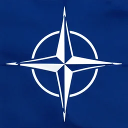 the nato flag made out of fish