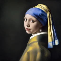 Painting of Millie Bobby Brown by Johannes Vermeer