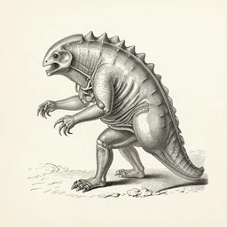 anatomy illustration from 1800s medical guide depicting a Metroid dissection, ink sketch, old paper