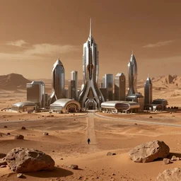 “a futuristic city on mars”