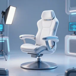 futuristic sci - fi professional lighting. hobby diy engineering photo in a slick neon cyberpunk environment. tensegrity captain's chair integrated into a giant button laden cylindrical station inspired by the shape of a hooded chrome egg avocado bean armature on a dais.
