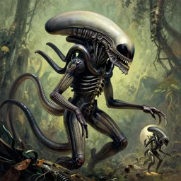 xenomorph collage by adolphe millet