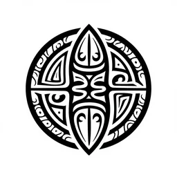 maori tattoo pattern logo design