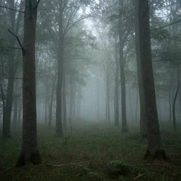 hazy forest