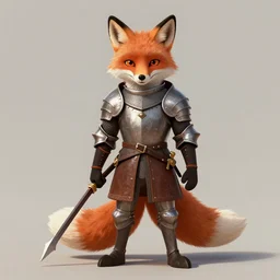 anthropomorphic fox who is a medieval knight by ladislas starevich