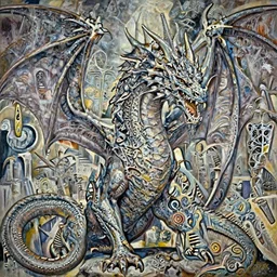 A majestic gothic dragon, by Wayne Barlowe, by HR Giger, by Bruce Pennington, by Paul Lehr, masterpiece, oil on canvas, trending on artstation, top on pixiv, cinematic composition, dramatic scene, beautiful lighting, sharp, high details, astrophotography, no frames, 8K