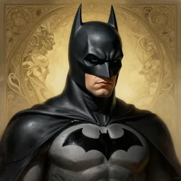 portrait of batman, global illumination!! intricate, elegant, highly detailed, digital painting, artstation, concept art, smooth, sharp focus, illustration, art by artgerm and greg rutkowski and alphonse mucha