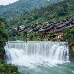 waterfall village