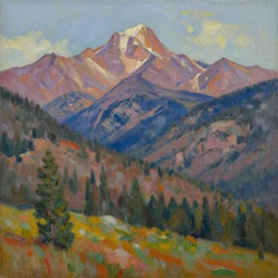 Colorado mountains oil painting by Picasso