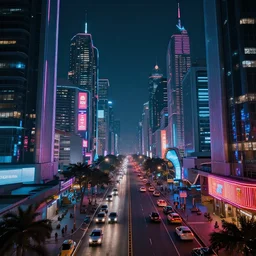 ndebele cyberpunk city of the future, 4 0 mm street scene, ndebele neon lights, high definition, detailed, futuristic, night scene, realistic