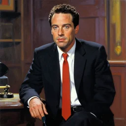 Marcellus Wallace from Pulp Fiction painted by Norman Rockwell