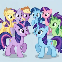 still of a crowd of My Little Pony dancing and fighting in the Pixar Movie directed by John Lasseter and Wolfgang Reitherman, cinematic shot, parody movie bloopers