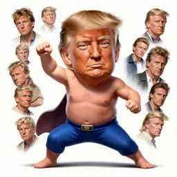 character concept art of donald trump as poseidon in a dynamic pose | cute - fine face, pretty face, realistic shaded perfect face, fine details by stanley artgerm lau, wlop, rossdraws, james jean, andrei riabovitchev, marc simonetti, and sakimichan, tranding on artstation