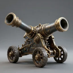steampunk zeus cannon, 3 d render, octane, ray tracing, ultra high resolution, ultra detailed, photorealistic, 8 k
