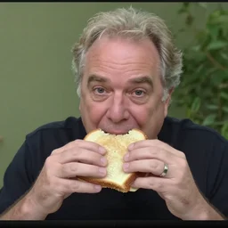 trail cam footage of larry david eating a sandwich