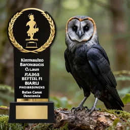 professional photo of a hybrid crow and barn owl, black feathers, national geographic, nature, photo in the forest, studio lighting, very detailed, unreal engine, canon photo, professional lighting, good composition, winning award photo, real hybrid crow and barn owl, hybrid, real,