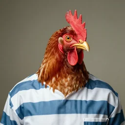 prisoner wearing one chicken head